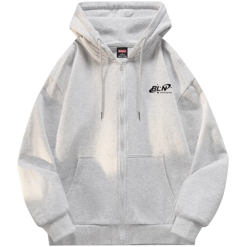 Детское худи на молнии с капюшоном BALENO, White Heather Gray