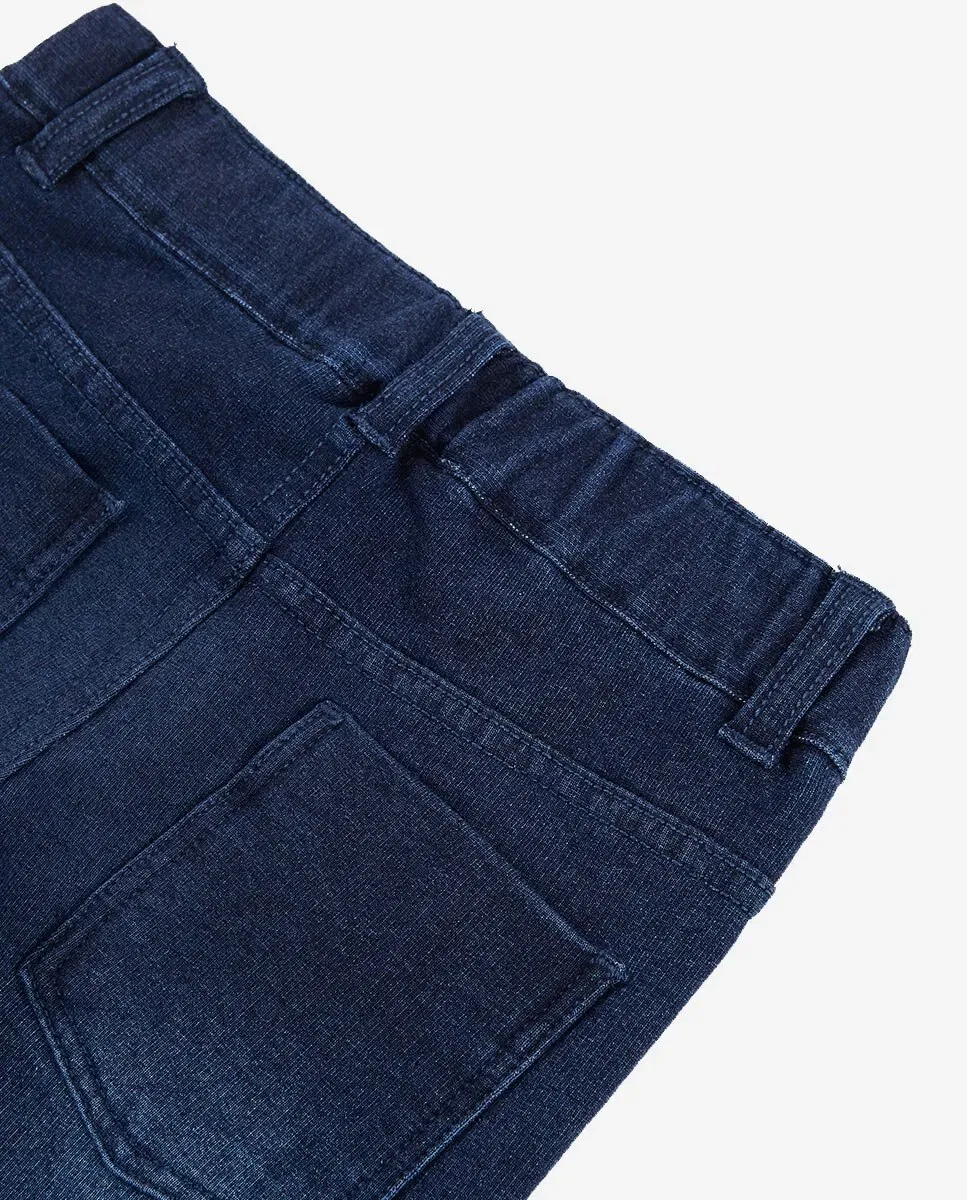 Детские джинсы для девочек с завышенной талией Boboli, Azul Denim — фото 4
