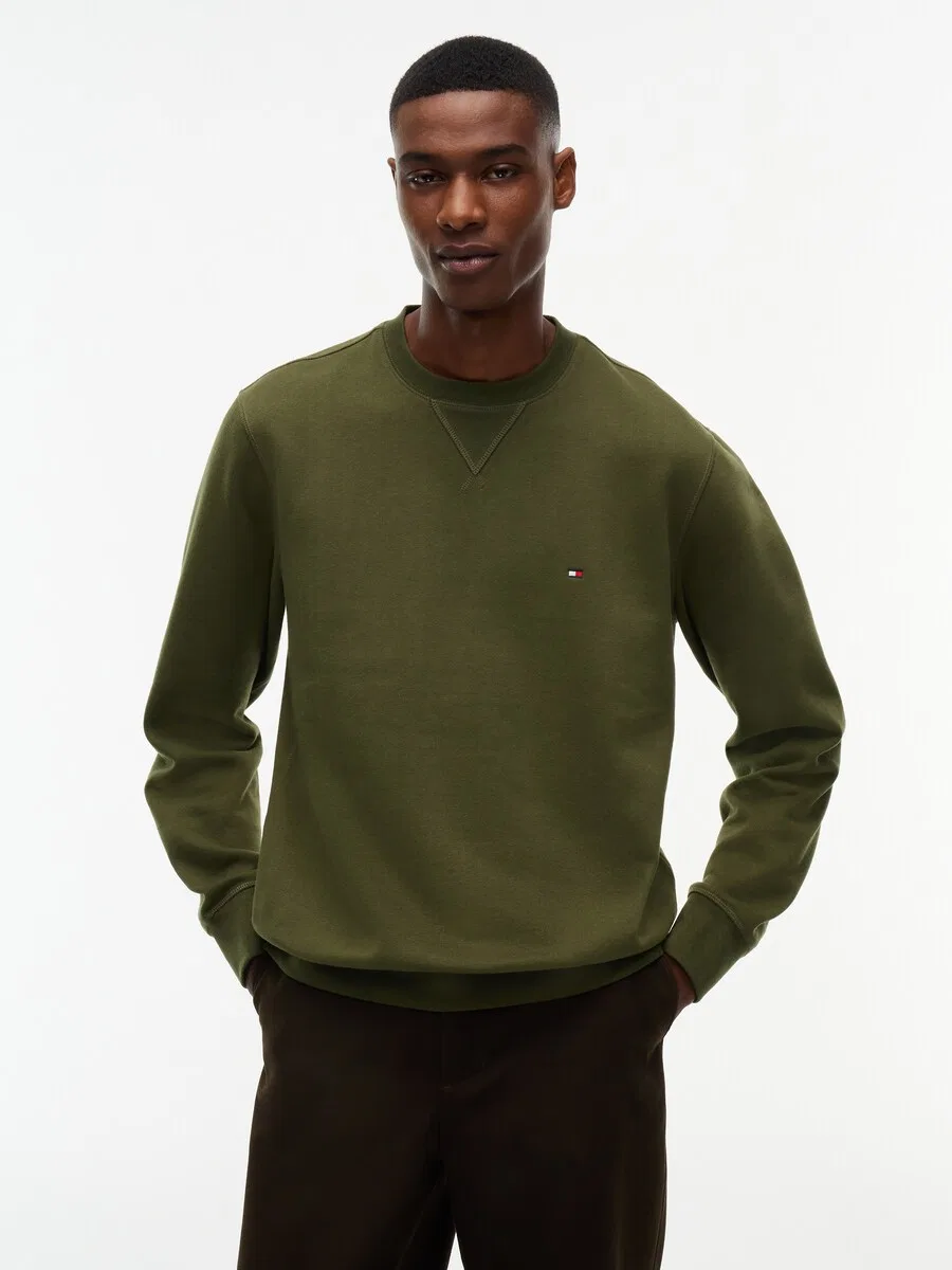 Толстовка TOMMY HILFIGER 'ESS SEASONAL' оливкового цвета — фото 2
