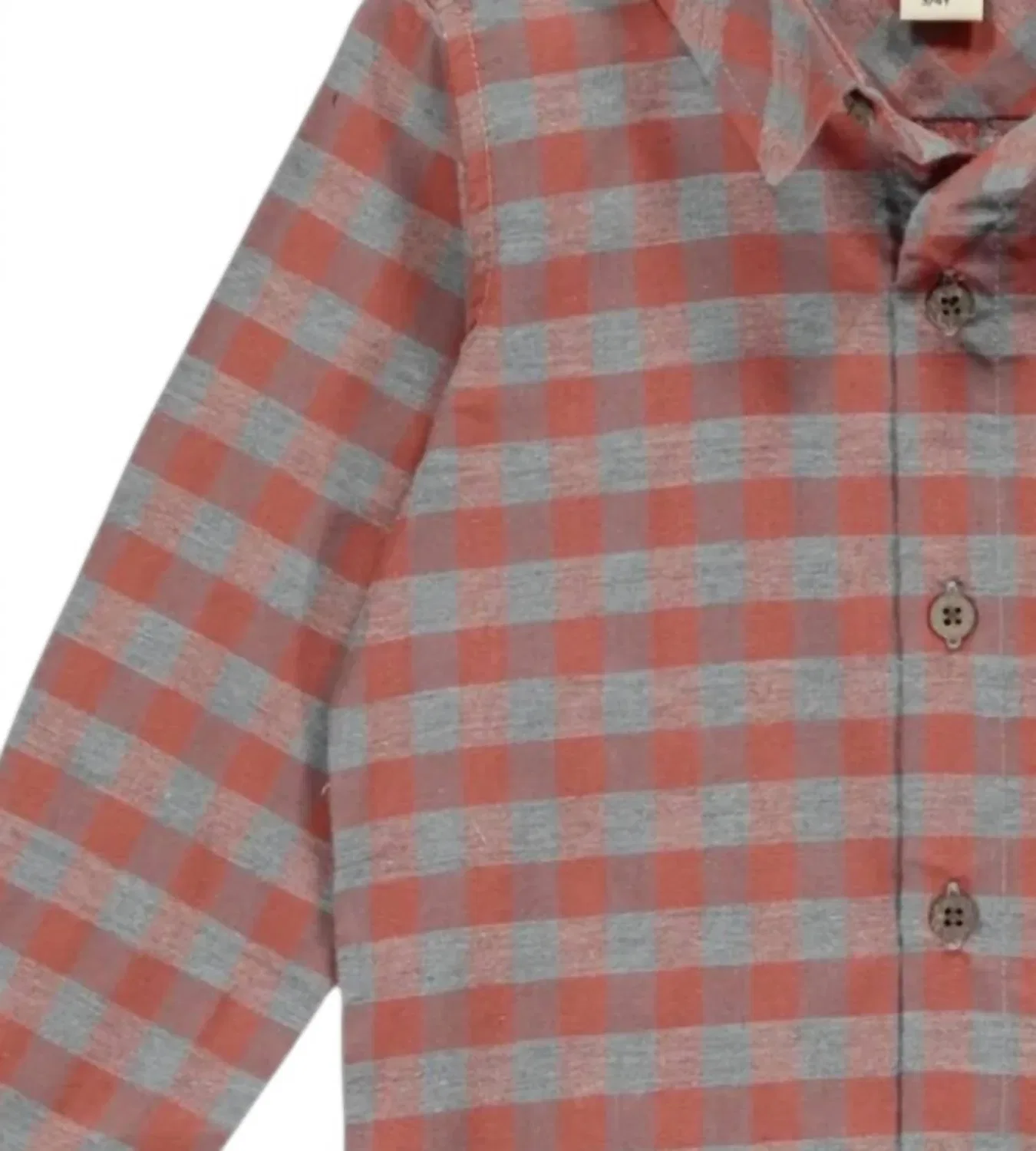 Детская рубашка для мальчиков с принтом Gavin Plaid HIDDEN, Red/Grey — фото 2