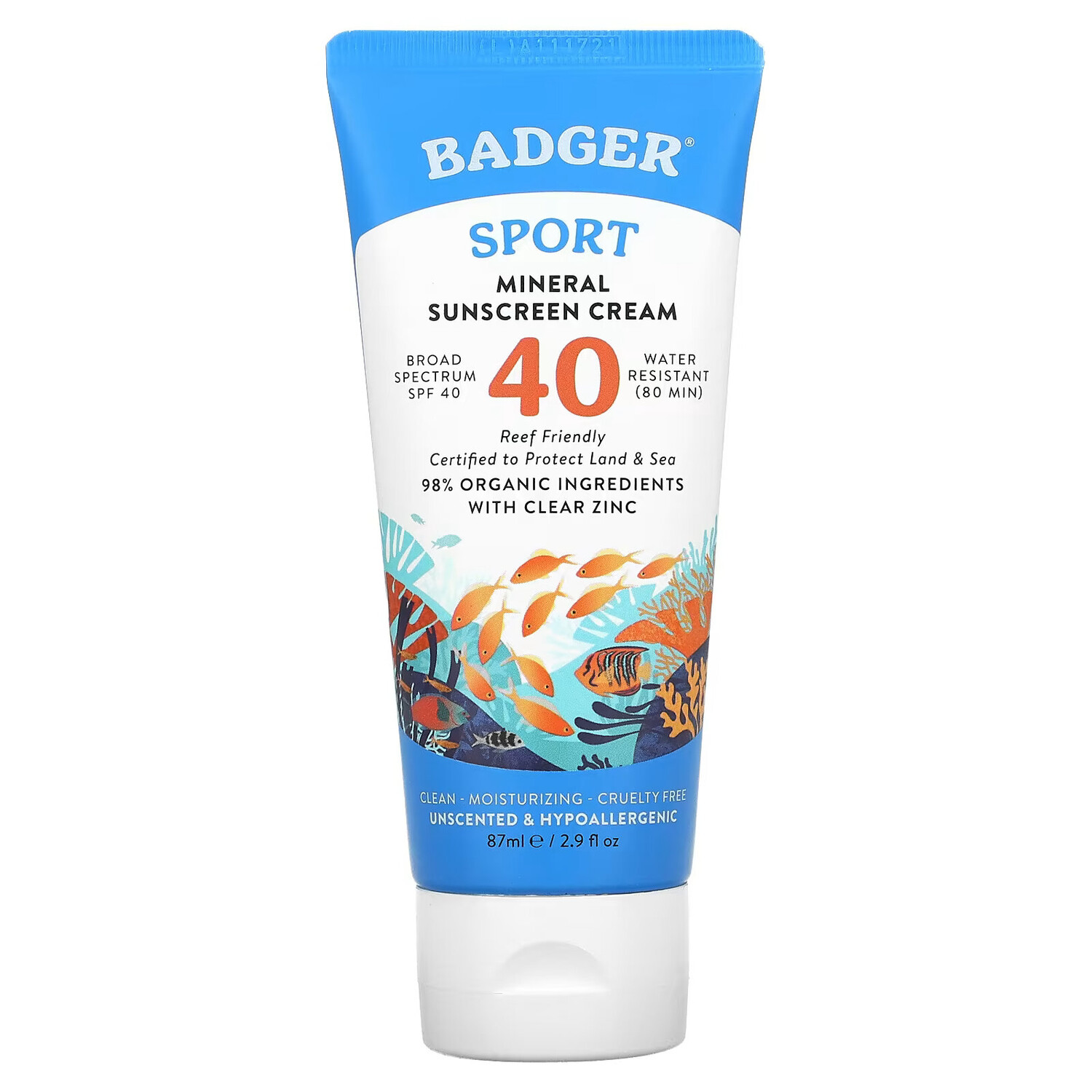 

Минеральный крем Badger Company Sport от загара