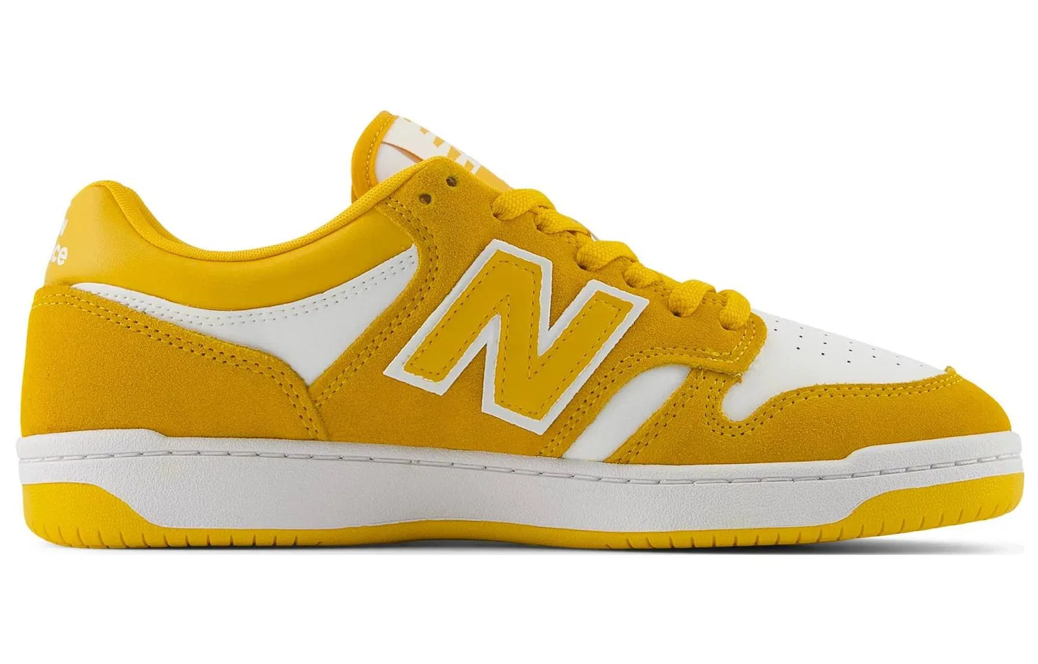 Детские кеды для скейтбординга кожаные New Balance, Yellow — фото 3