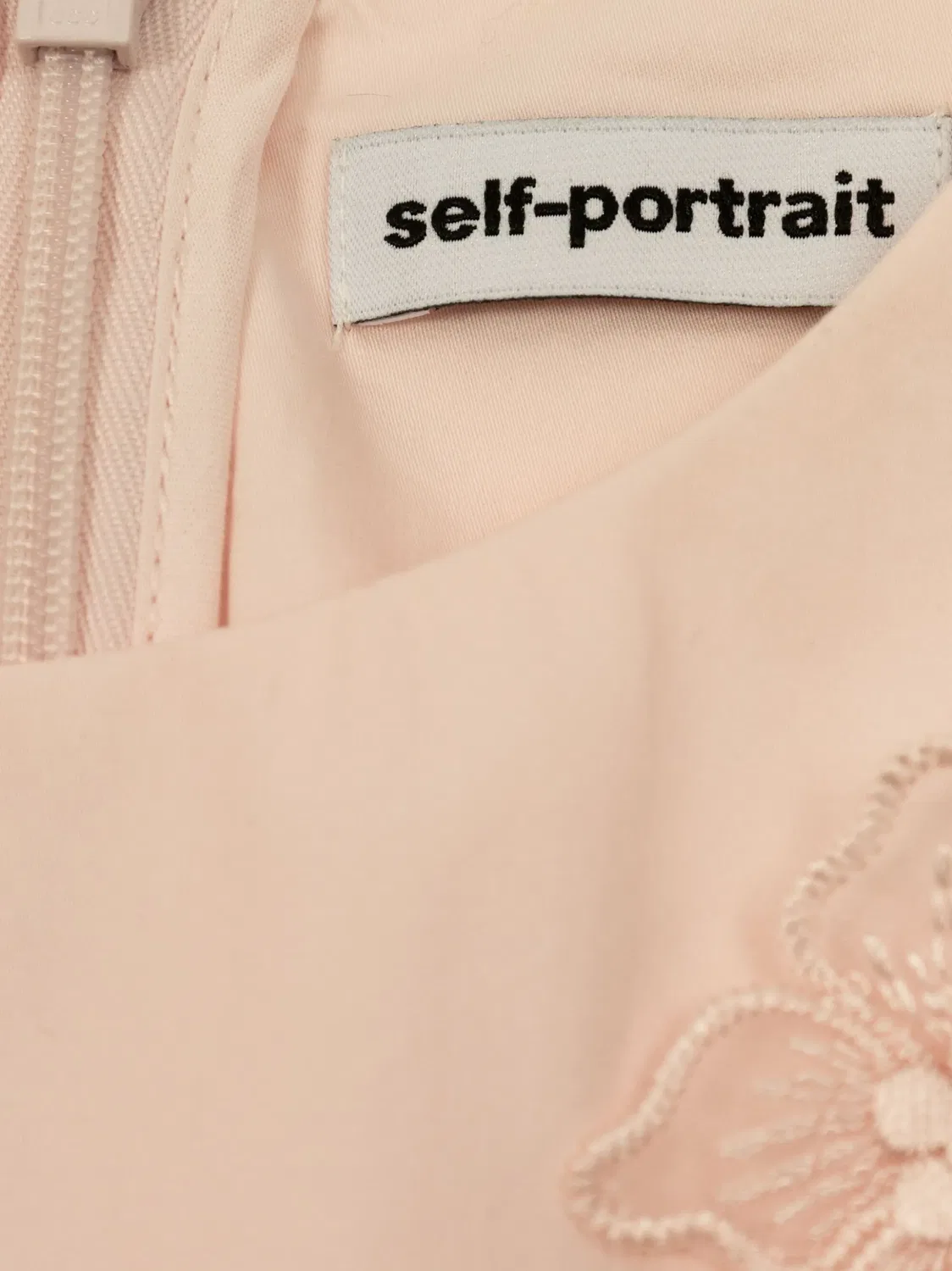 Платье с вышивкой в цветочном стиле Self-Portrait, розовый — фото 3
