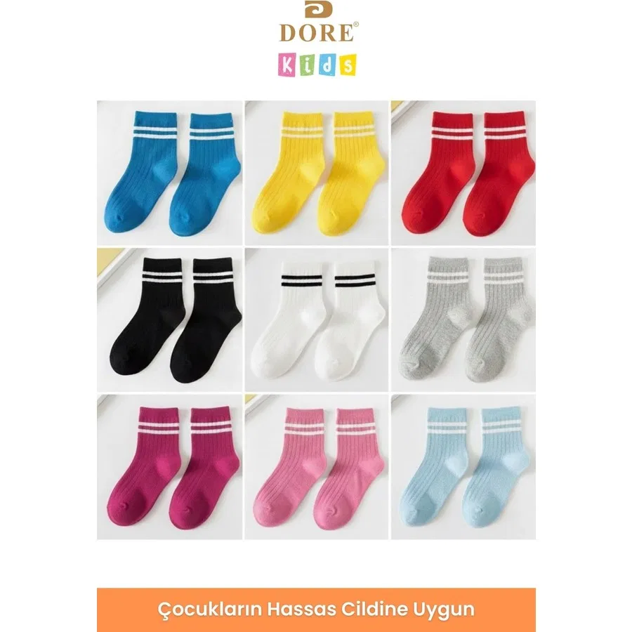 Комплект спортивных носков Dore, 4 пары, хлопковые, белый, 7-9 лет, Черный — фото 2