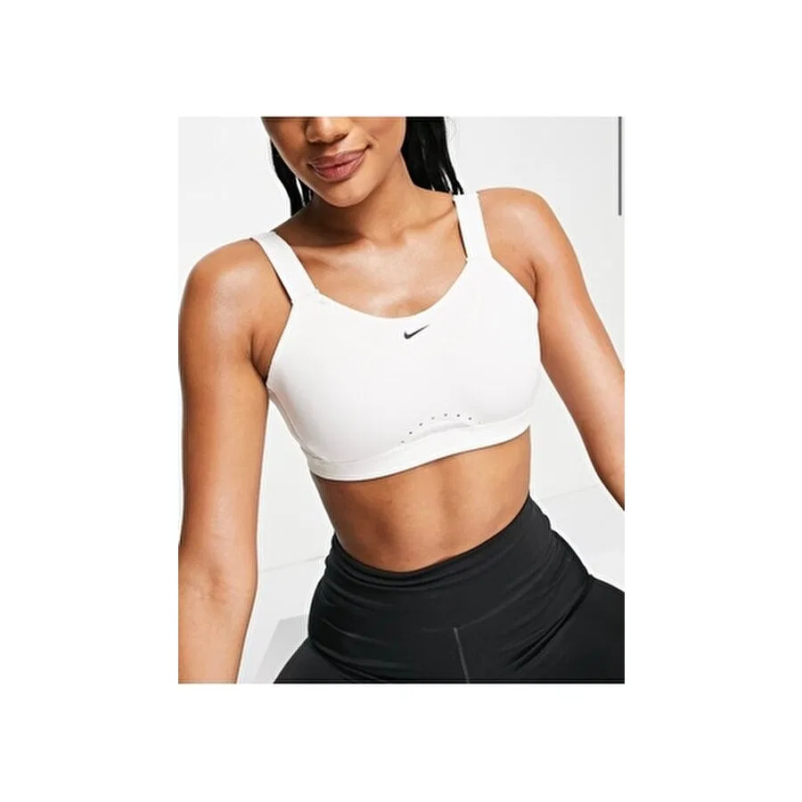 Спортивный бюстгальтер с высокой поддержкой и наполнителем Dri-Fit Alpha Nike, Белый