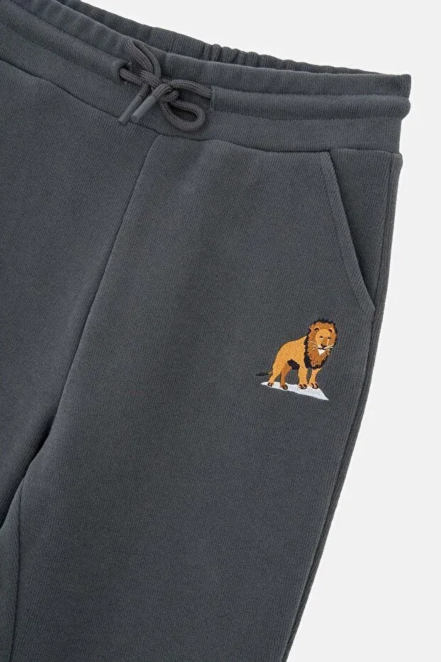 Детские спортивные штаны для девочек с длинной штаниной Aslan supersoft kids' sweatpants Reflect Studio, Anthracite — фото 2
