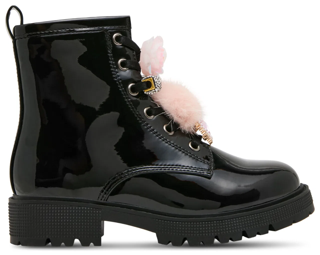 Детские ботинки в армейском стиле с шармами Steve Madden JCharms Bootie, Black