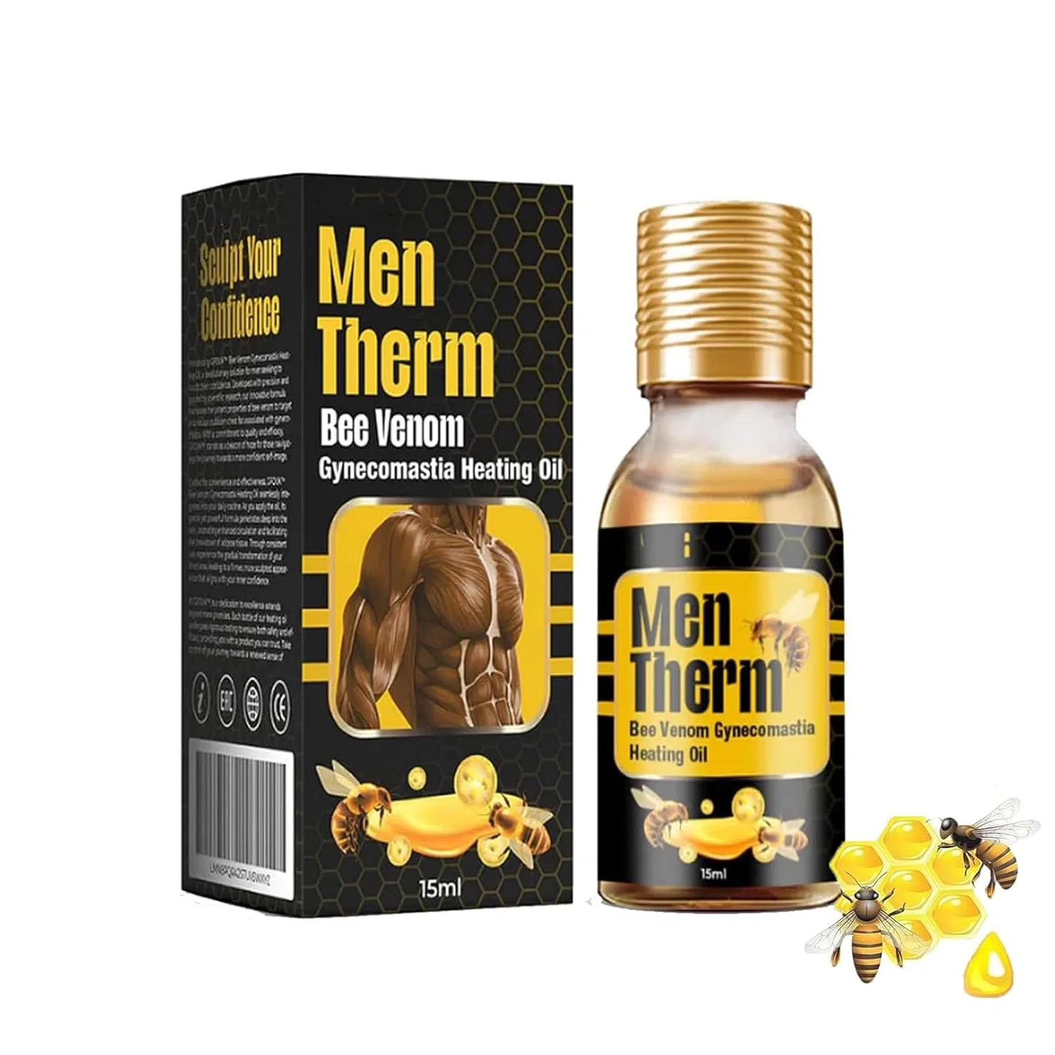 Масло для груди Mentherm Bee Venom, Pukmqu, 15 мл