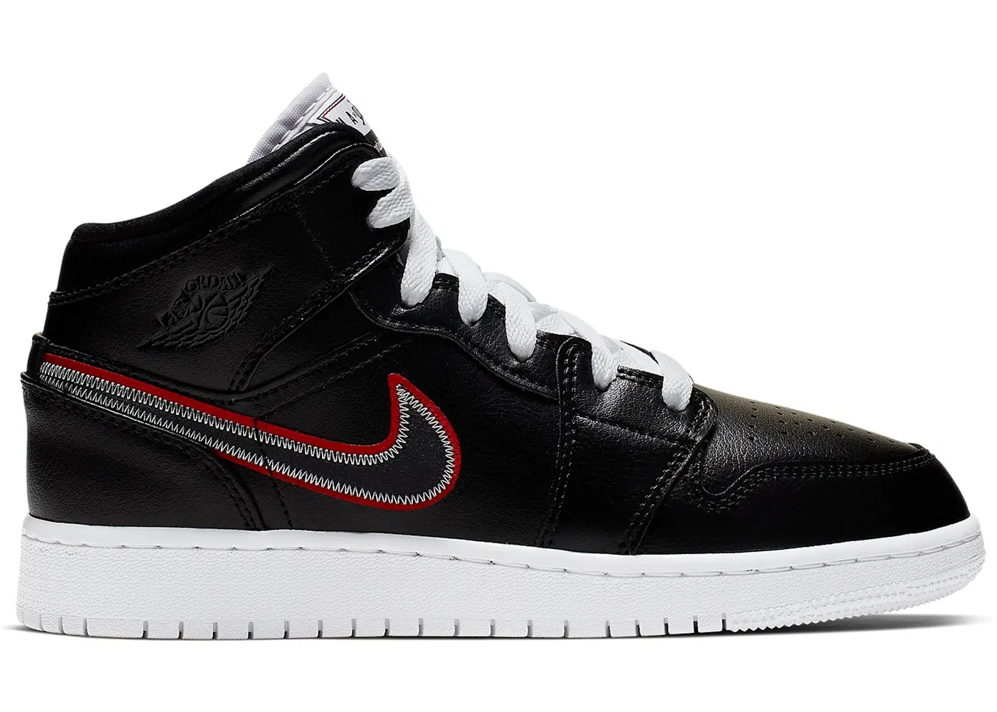 Детские кроссовки Lifestyle Jordan 1 Mid Jordan, Black/Black-White-Gym Red