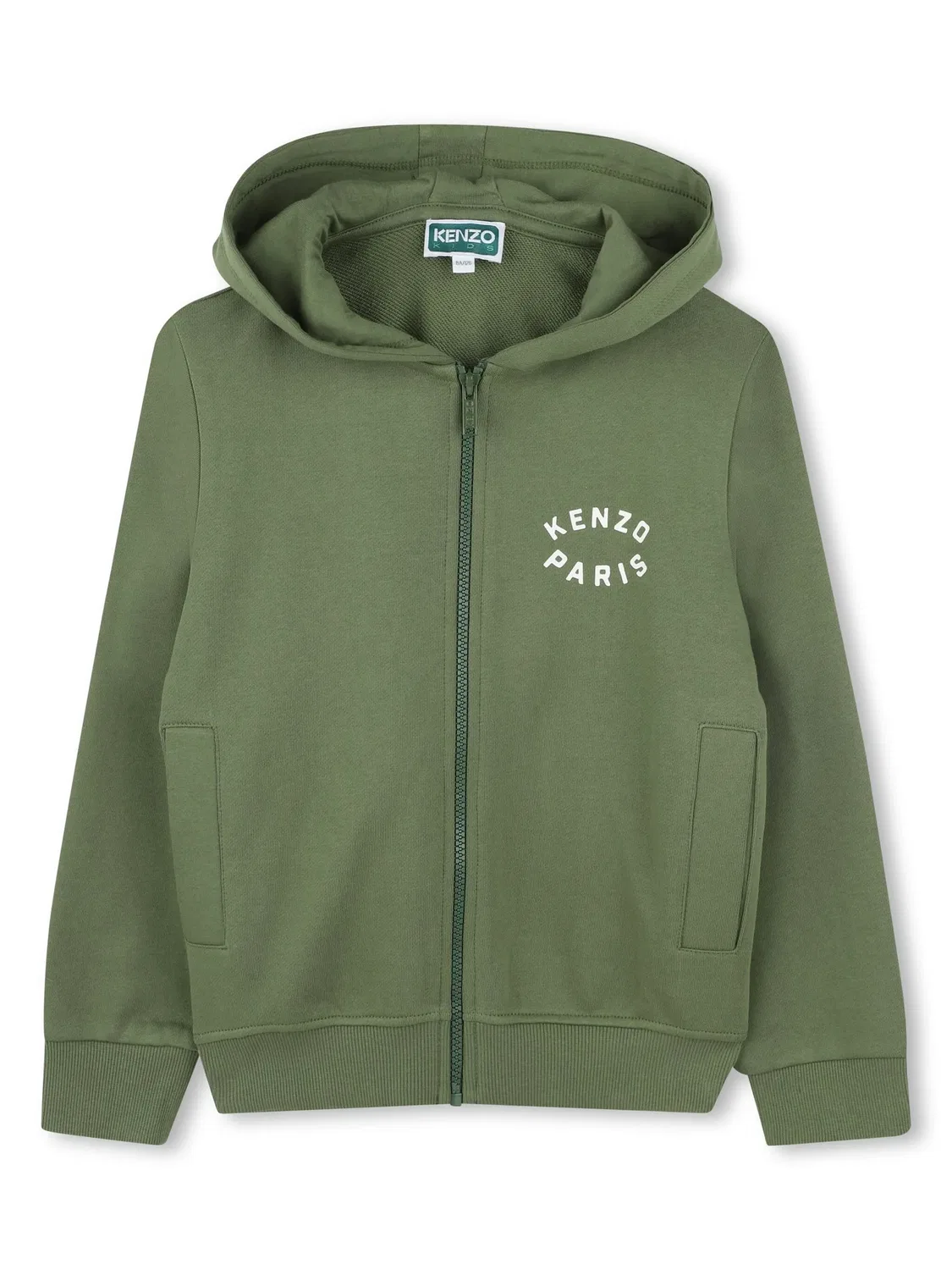 Худи с тигровым принтом Kenzo, зеленый