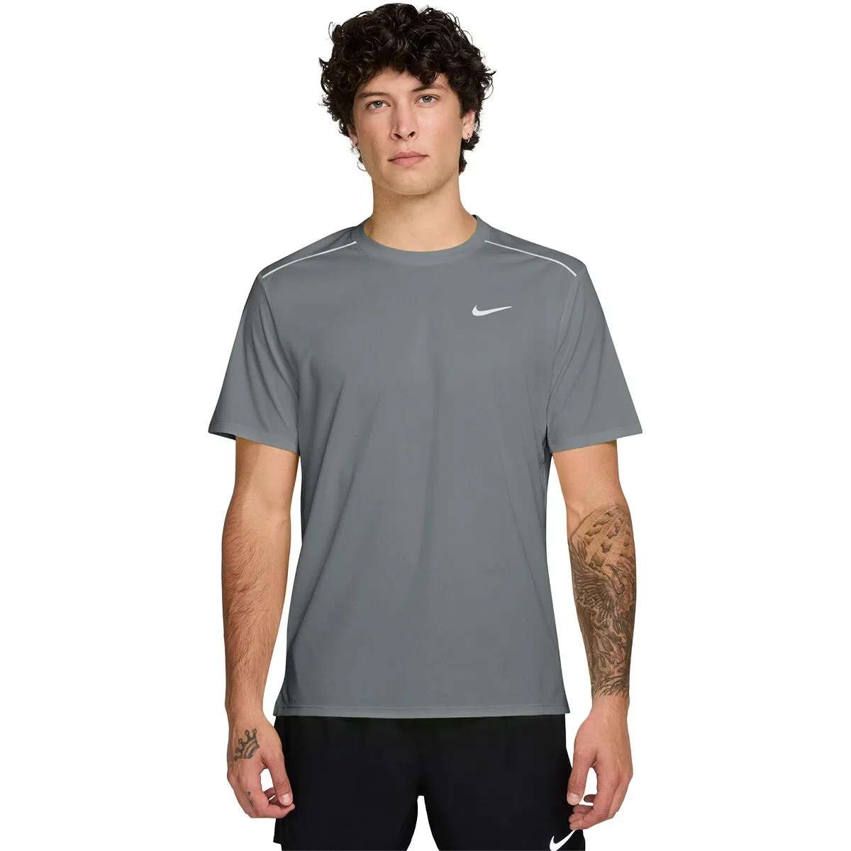 Мужская футболка с коротким рукавом Dri-Fit UV Miler Nike, Smoke Grey/Reflective Silver