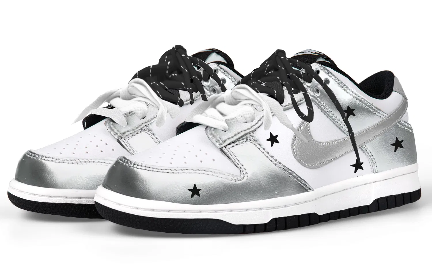 Детские кроссовки для скейтбординга, Серебряные, Dunk, Nike — фото 4