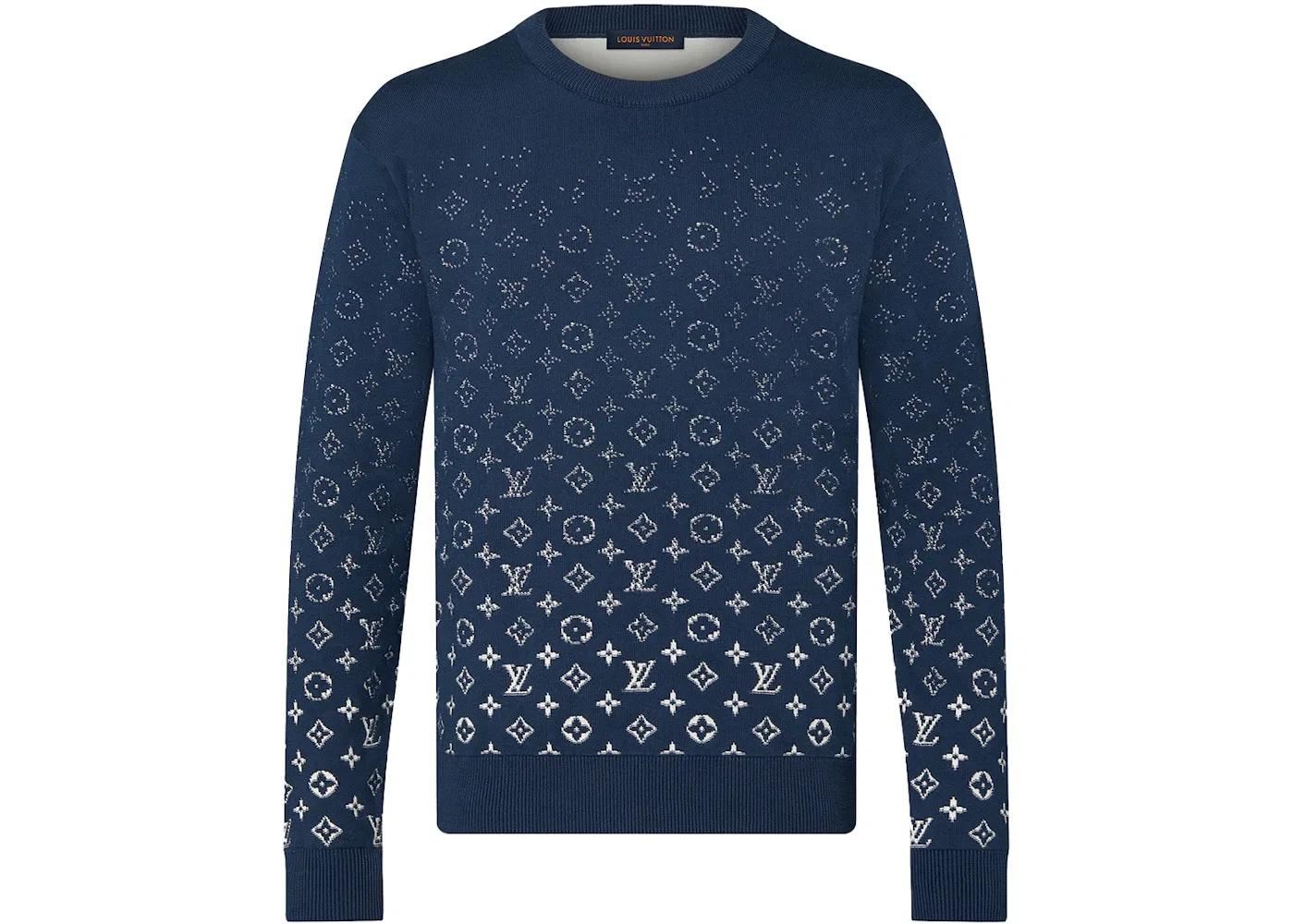 Мужской свитшот с принтом Crewneck Louis Vuitton, Dark Ocean