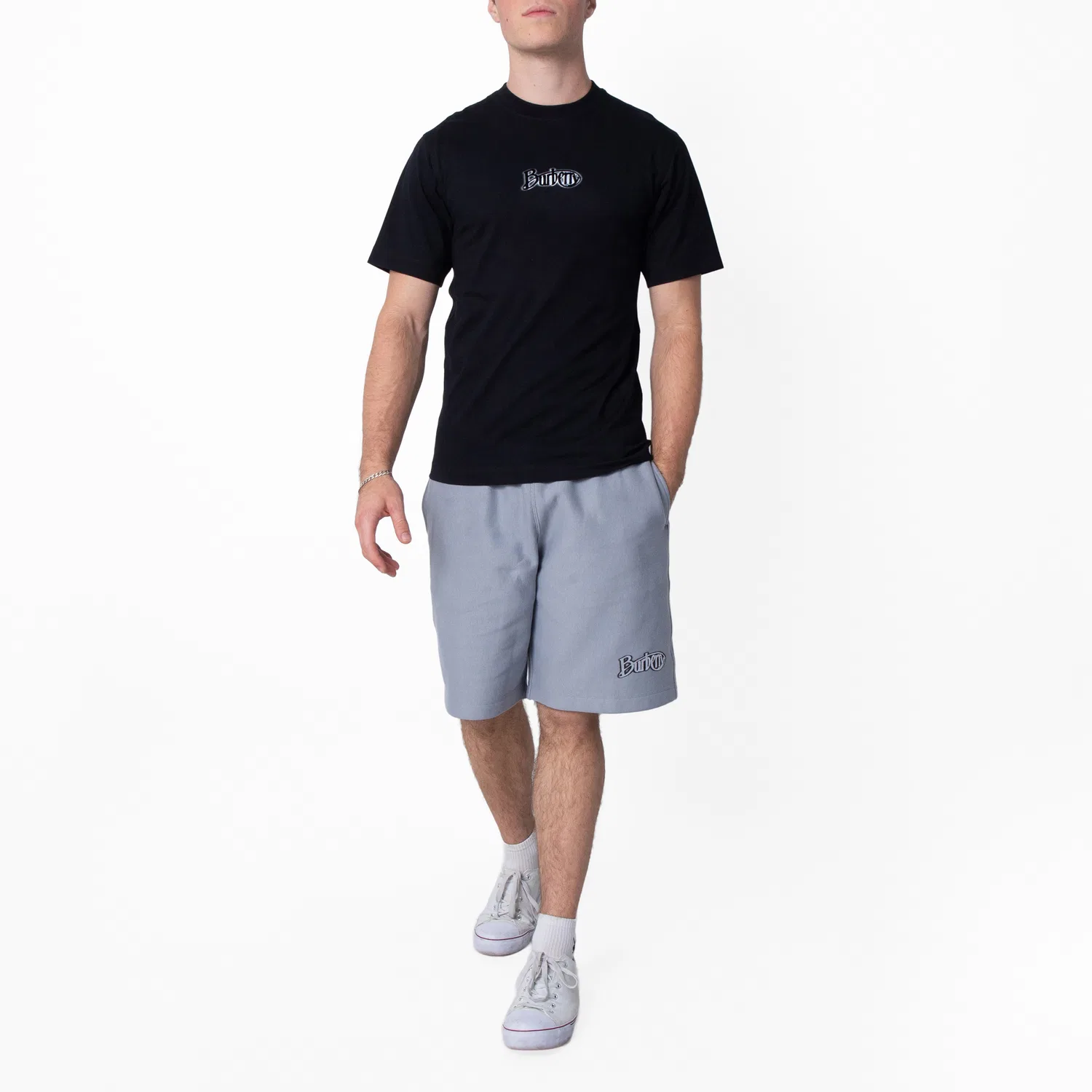 Футболка с флокированным логотипом Men's Coal Flocked-Logo T-Shirt Burberry, Coal — фото 3