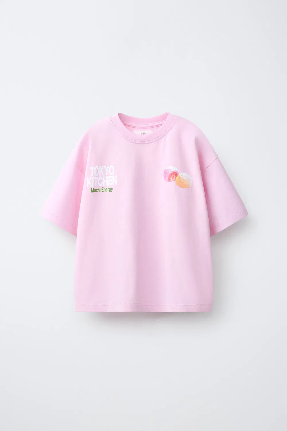 Футболка с принтом «моти» ZARA, Pink