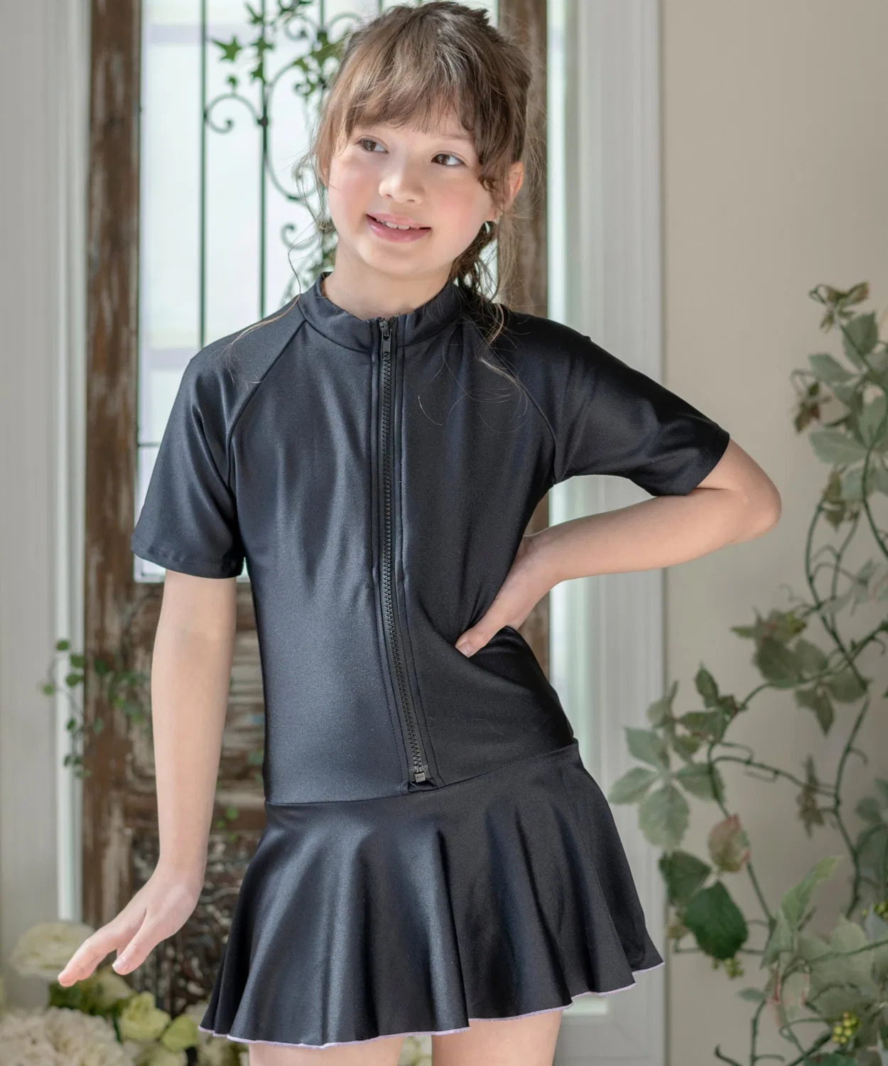 Детский полукомбинезон с длинным рукавомдля девочек Catherine Cottage, Black Purple