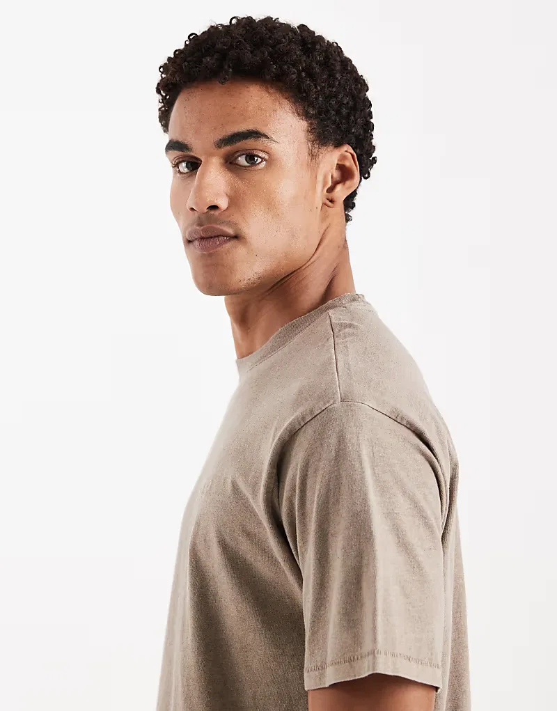 Футболка винтажная Red tab garment dye Levi's, выстиранный коричневый — фото 4