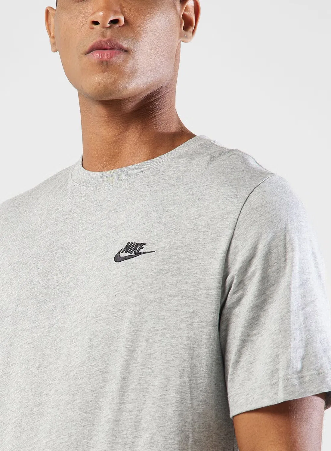 Футболка с вышитым логотипом Nsw Club Nike, темно-серый — фото 3