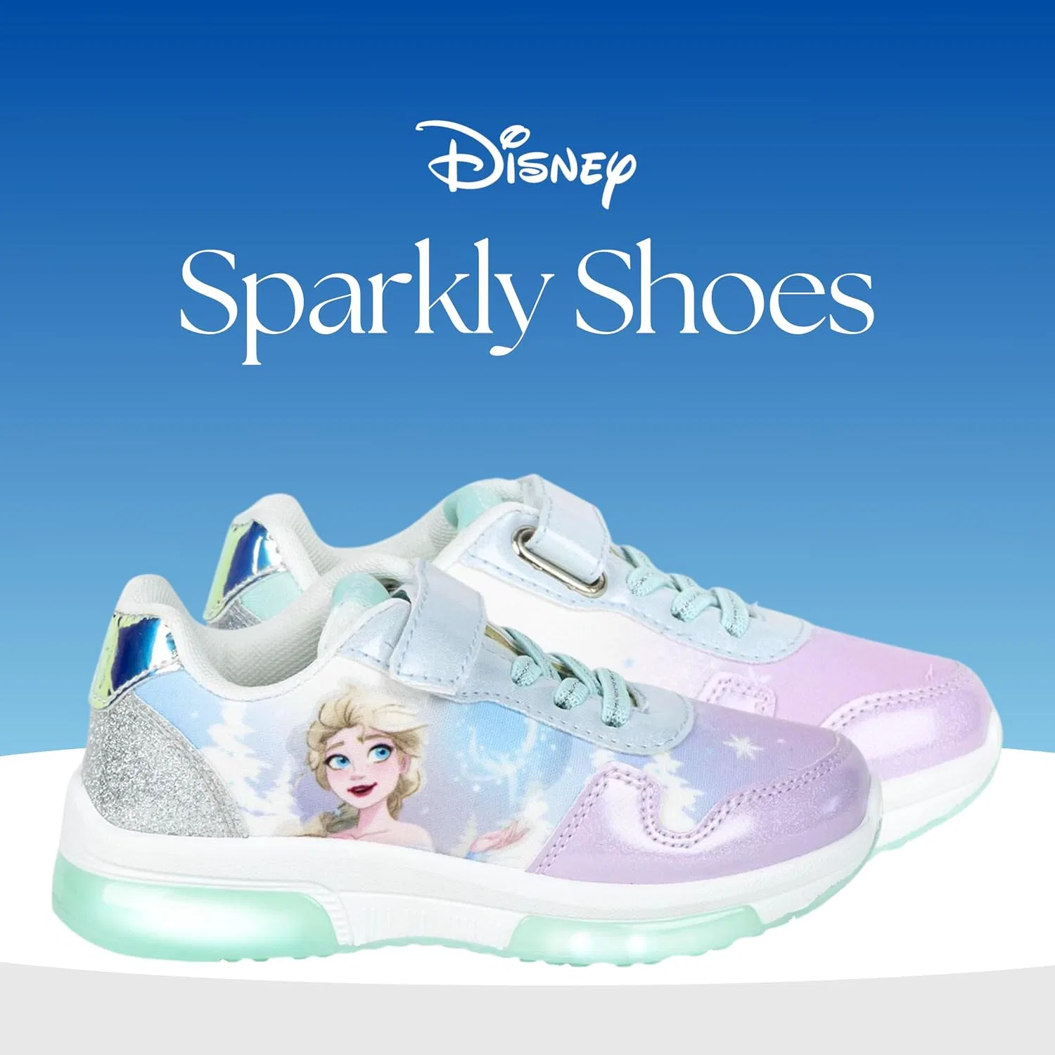 Детские кроссовки для девочек со светящейся подошвой Elsa Sports Lights Disney, Lilac — фото 4