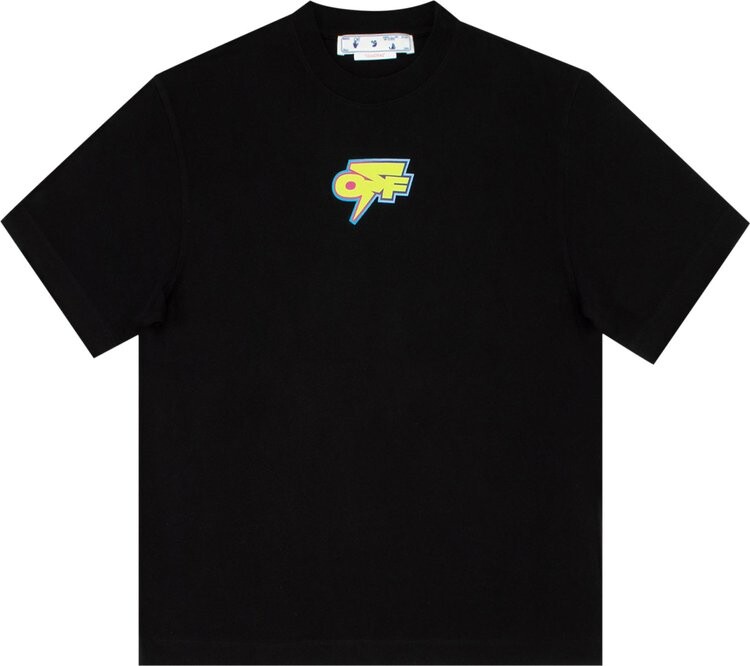 

Футболка Off-White Degrade Thunder Over Skate Short-Sleeve Tee 'Black/Green', черный