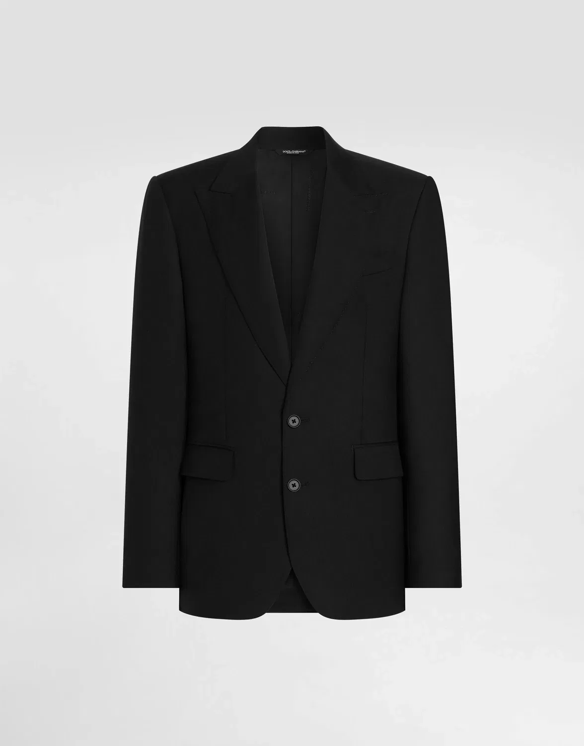 Куртка Sicilia Light из натуральной шерсти, однобортная Dolce & Gabbana, черный