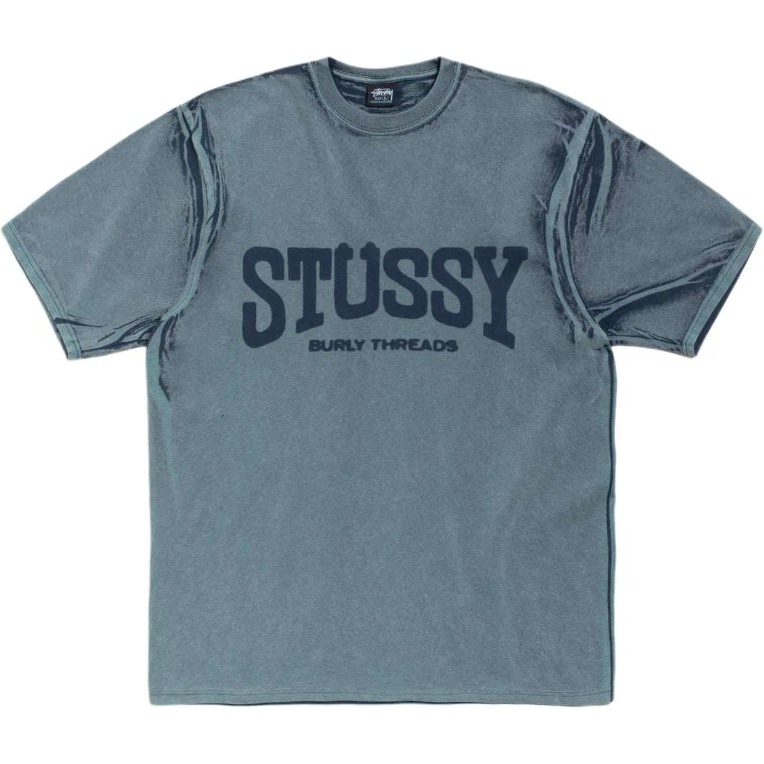 Детская футболка с принтом Burly Stone Washed Tee Stussy, Khaki — фото 3