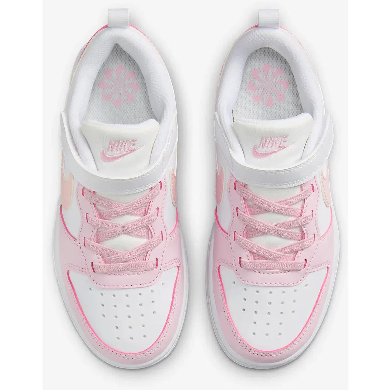 Детские кроссовки с низким профилем Court Borough Low Recraft Nike, Rosa Olivbraun — фото 2