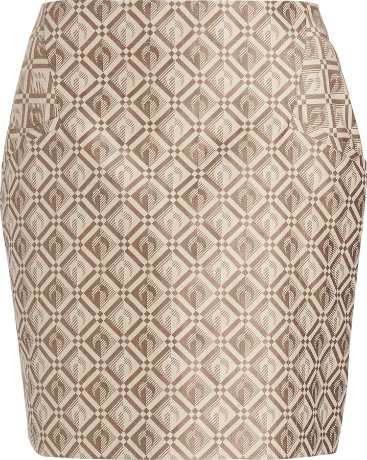 

Юбка Marine Serre Moon Diamant Regenerated Jacquard Mini Skirt 'Moon Diamant Beige Jacquard', загар