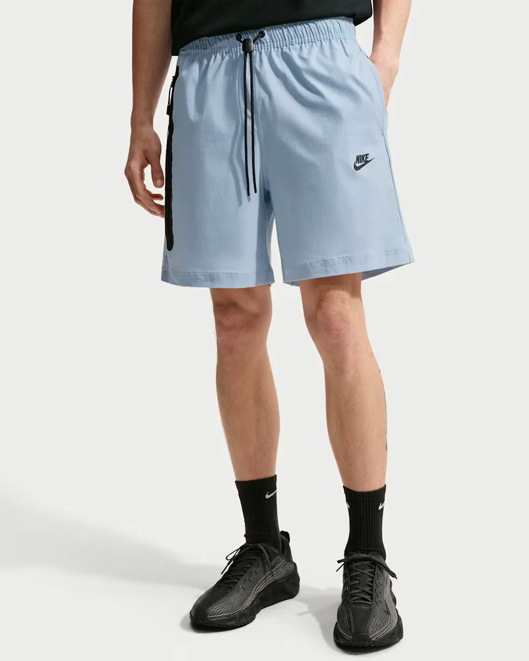Мужские тканые шорты Nike Tech, Light Armory Blue/Black — фото 2