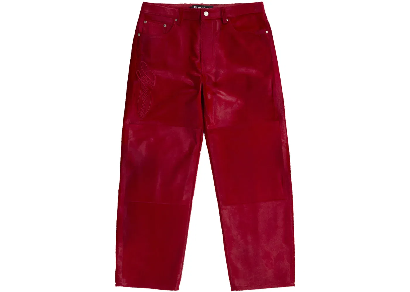 Мужские джинсы свободного кроя Supreme Ponyhair Loose Fit 5-Pocket Jean, Red