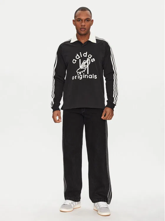 Поло regular fit Rugby Adidas, черный — фото 2