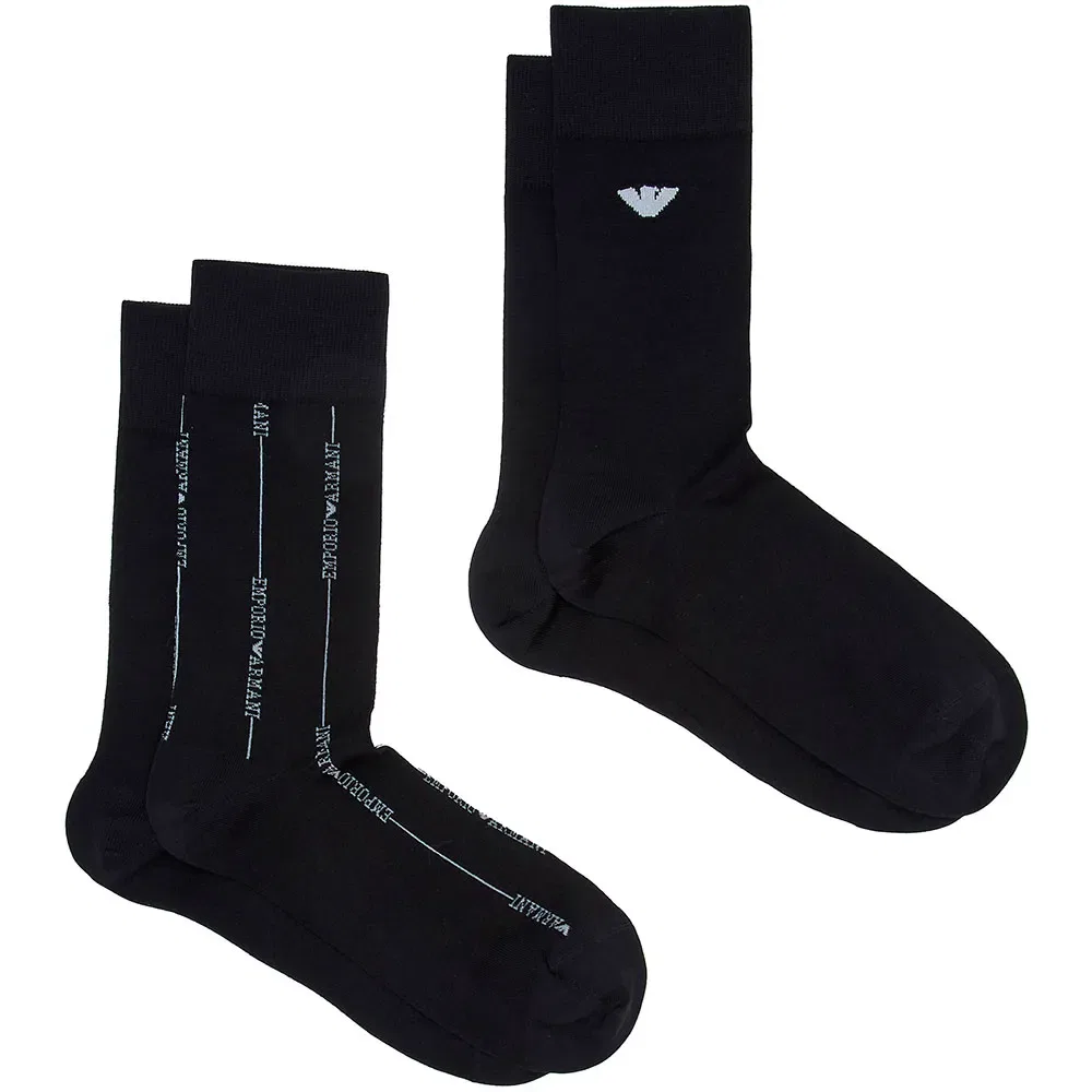 Носки короткие 2 пары Emporio Armani, черный