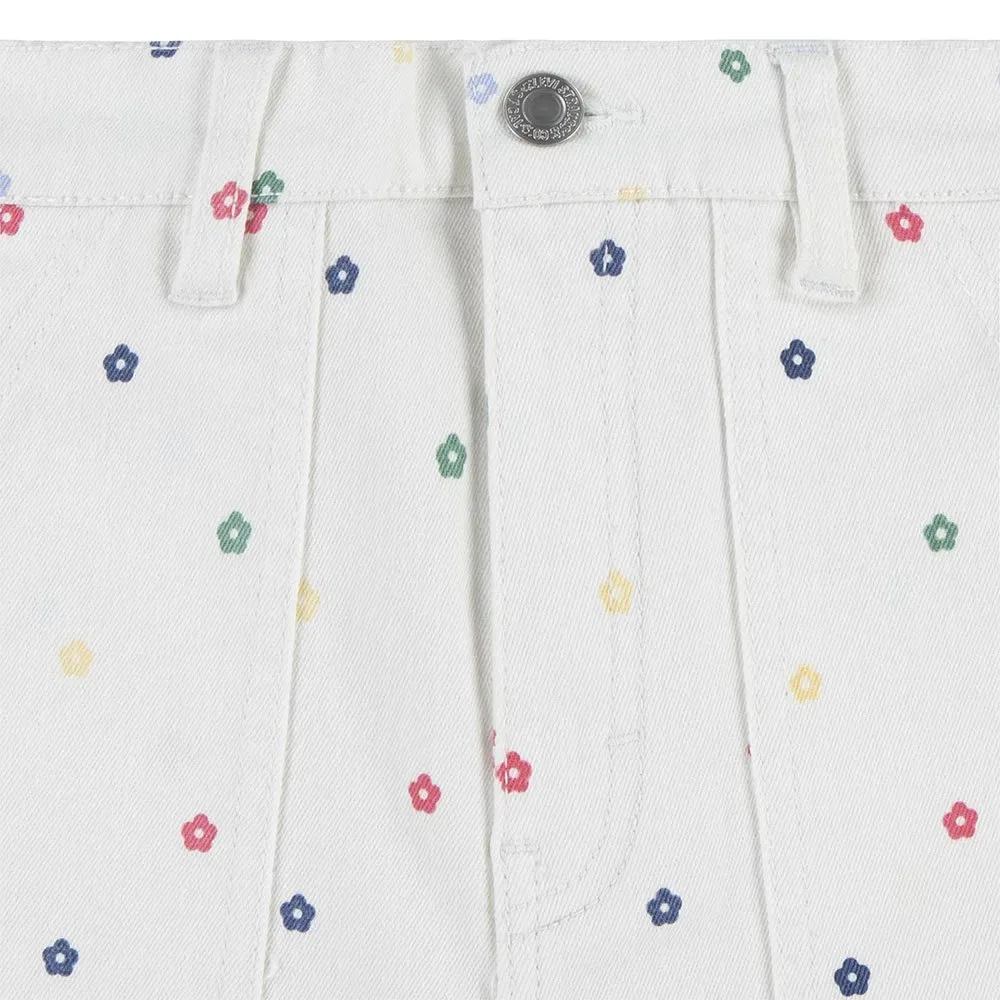 Детские шорты для девочек с принтом Levi's Twill High Loose, Multicolor — фото 4