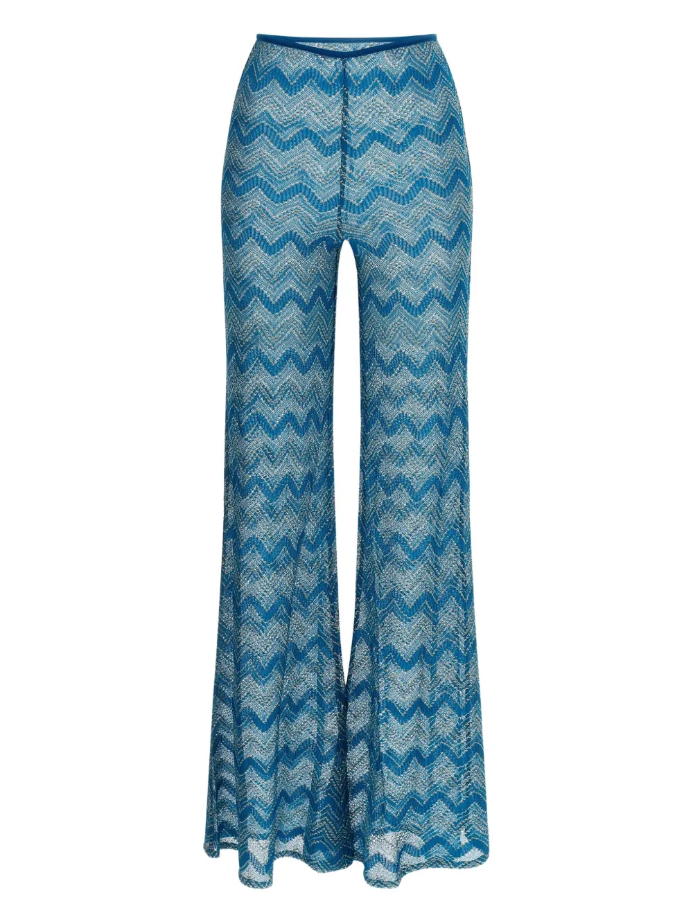 

Брюки из ламе с зигзагообразным узором Missoni, синий