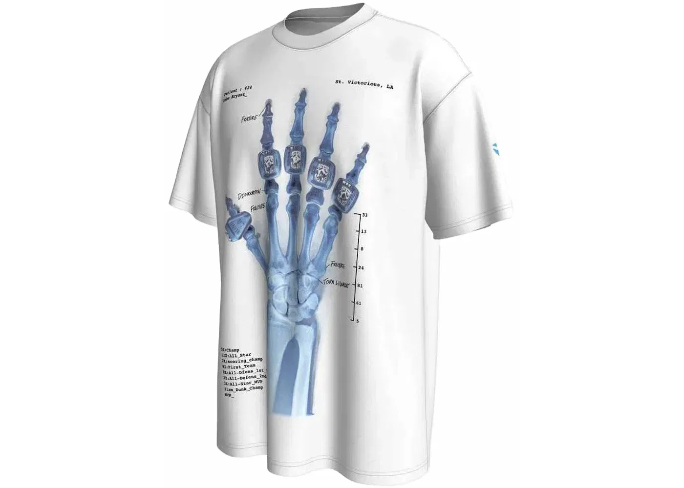 Мужская футболка с принтом Kobe Bryant Broken Not Beaten Nike, White