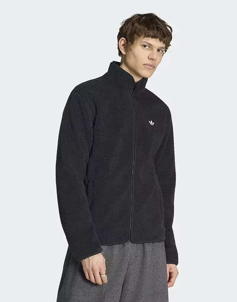Флисовая куртка Adidas Originals Trefoil essentials, черный