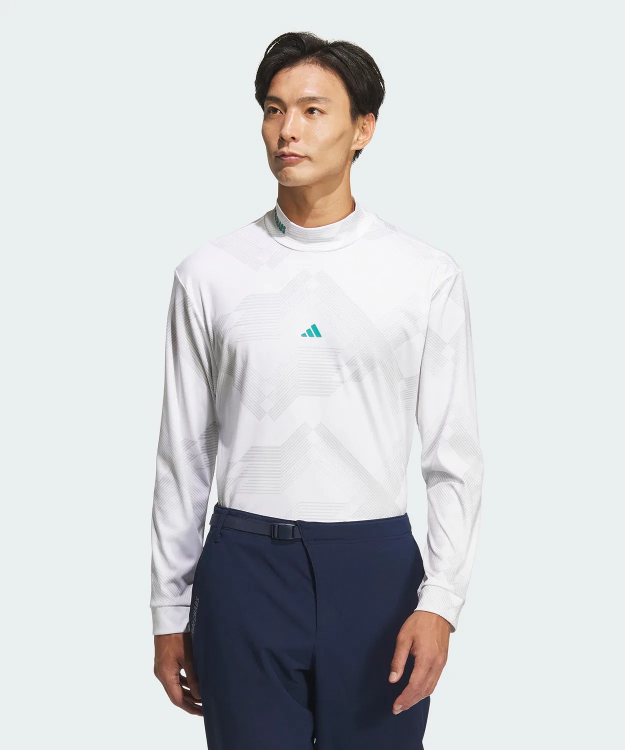 Мужская футболка с длинным рукавоми поло Adidas Golf, White