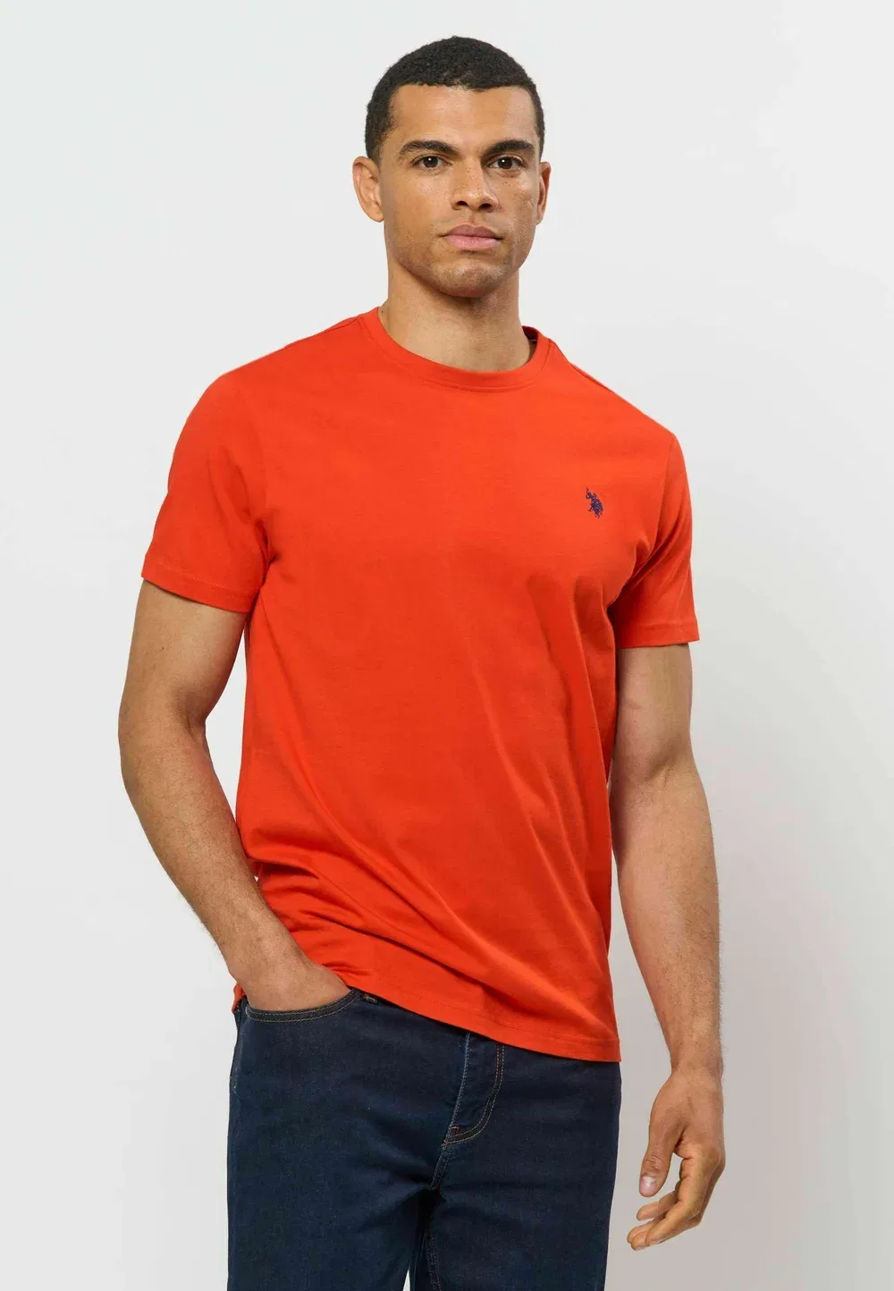 Умарджун - базовая футболка U.S. Polo Assn., Spicy Orange
