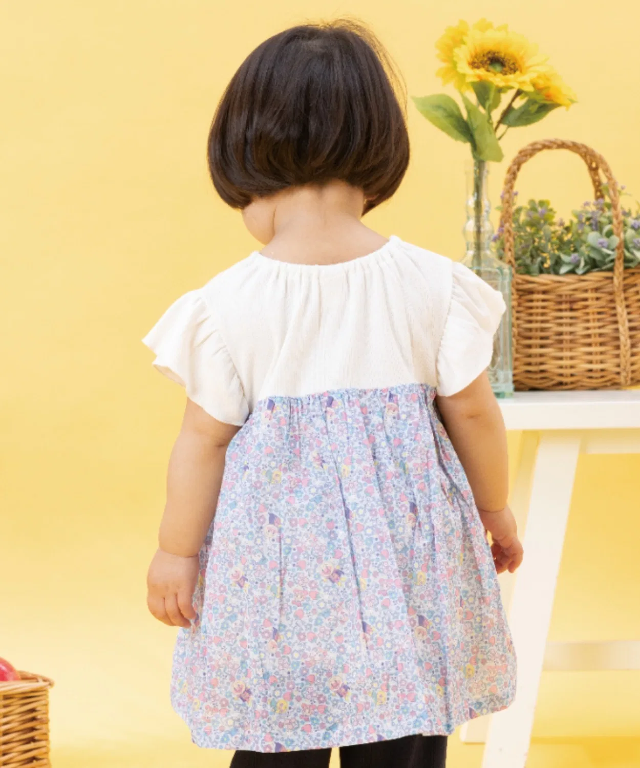 Детская туника без рукавов с принтом Anpanman, модель Ribbon Flare ANPANMAN KIDS COLLECTION, Sax Blue — фото 2