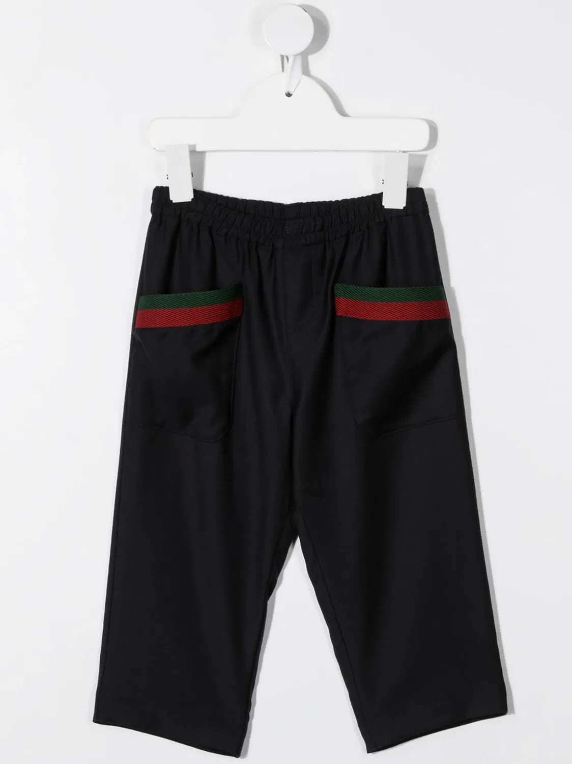 Брюки с отделкой Web Gucci Kids, синий — фото 2