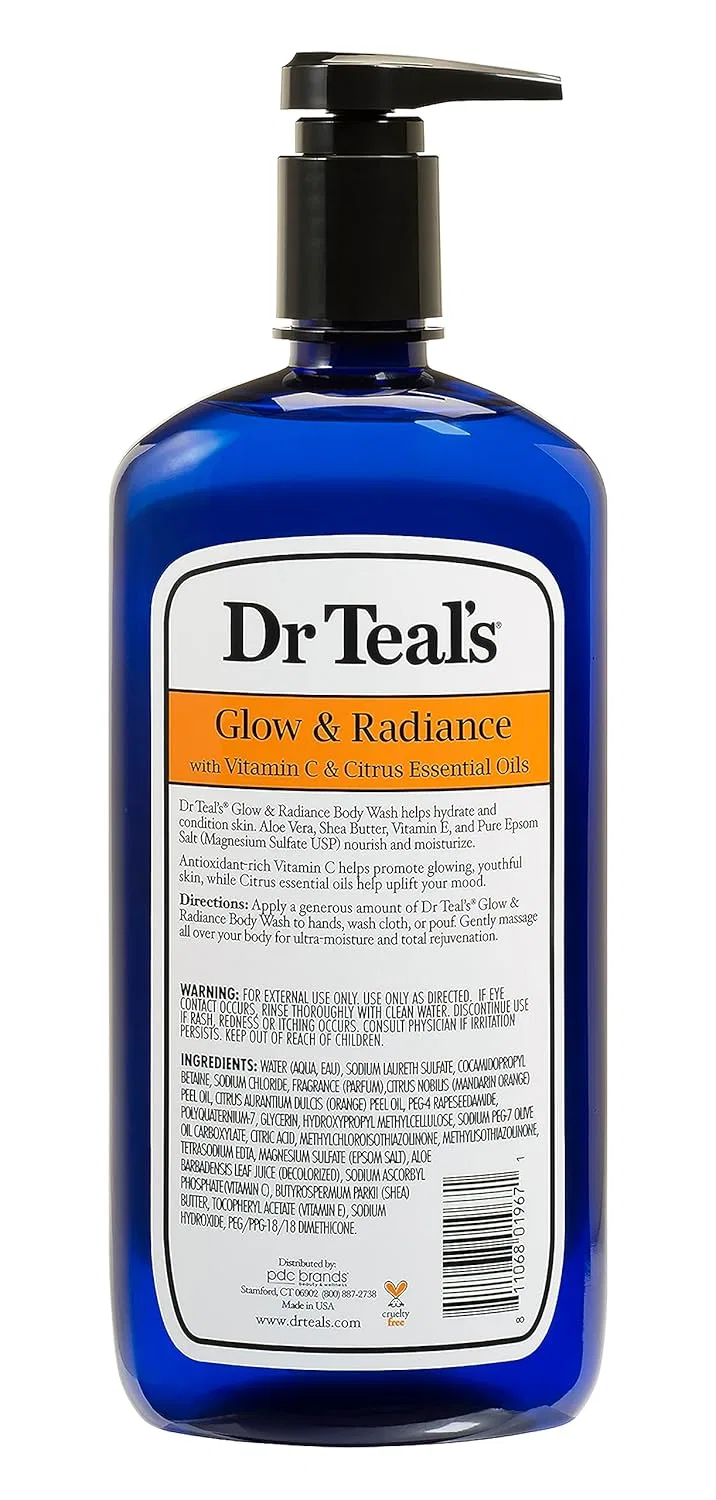 Гель для душа Dr. Teal's Glow & Radiance с солью Эпсома, 710 мл Dr Teal'S — фото 3
