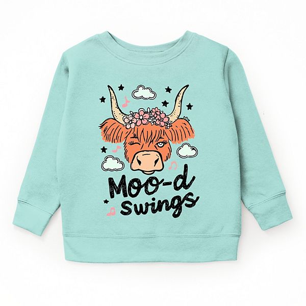 

Свитшот с принтом Mood swings cow The Juniper Shop, Seafoam