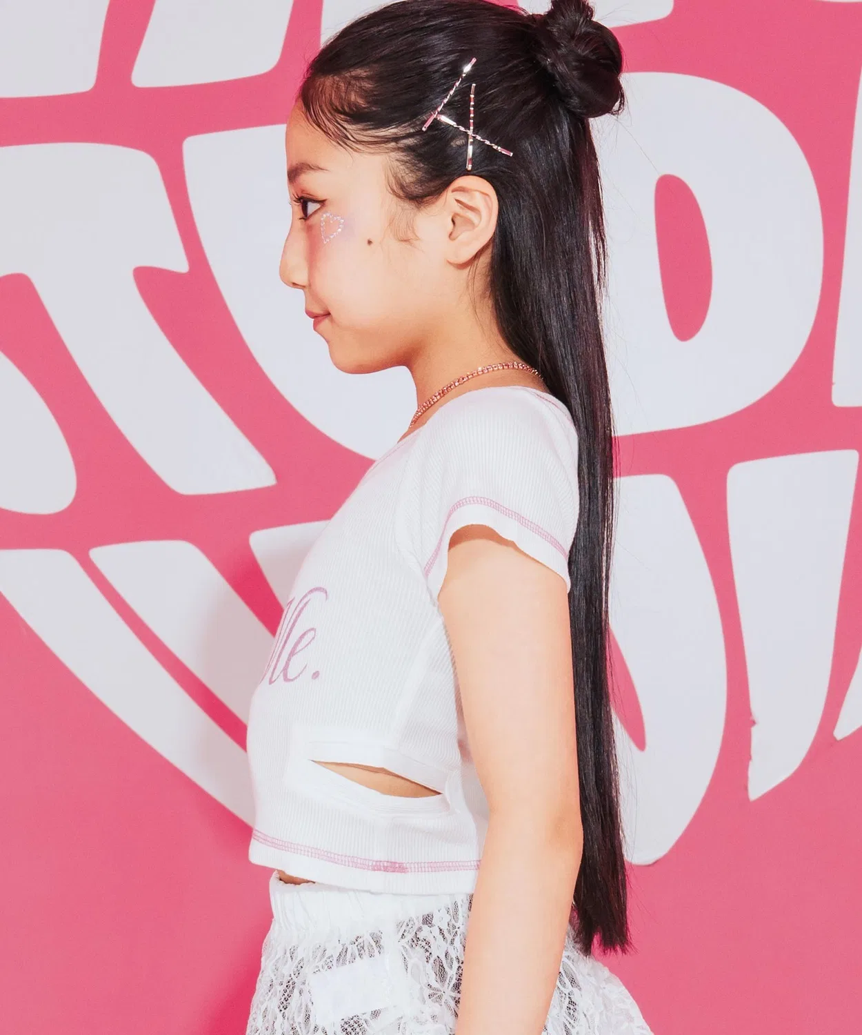 Детский топ с боковыми вырезами, модель Side Cut Rib ANAP GiRL, White — фото 4