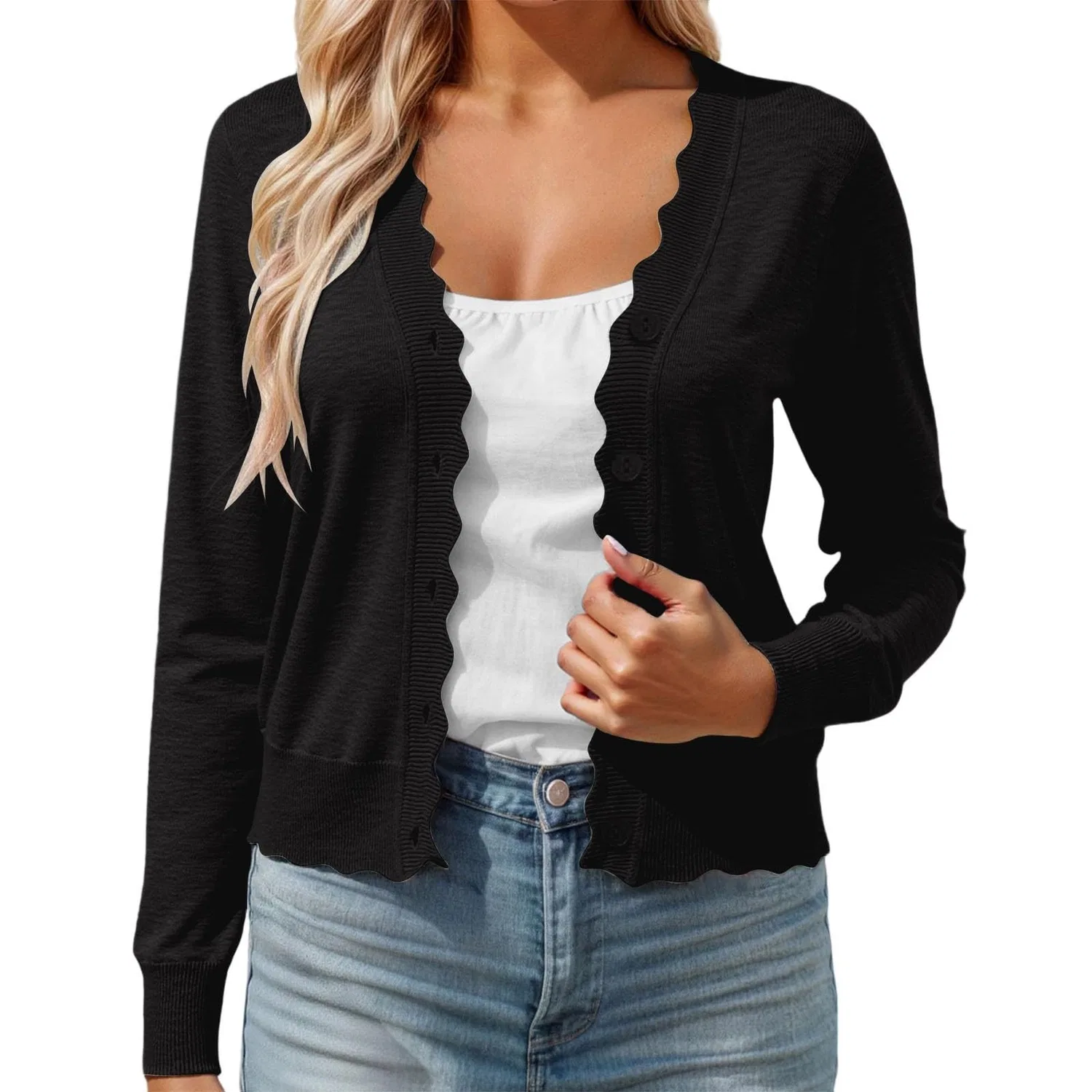 Женское пальто свободного кроя, модель Elegant All Season, бренд, Black