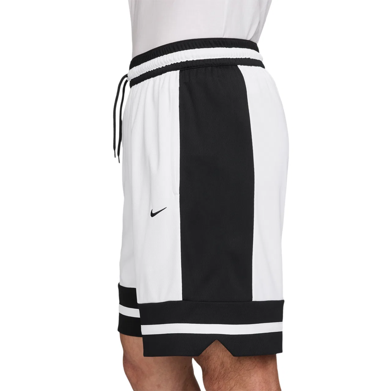 Мужские шорты с длиной по внутреннему шву 20 см, из полиэстера, Nike, White Black — фото 3
