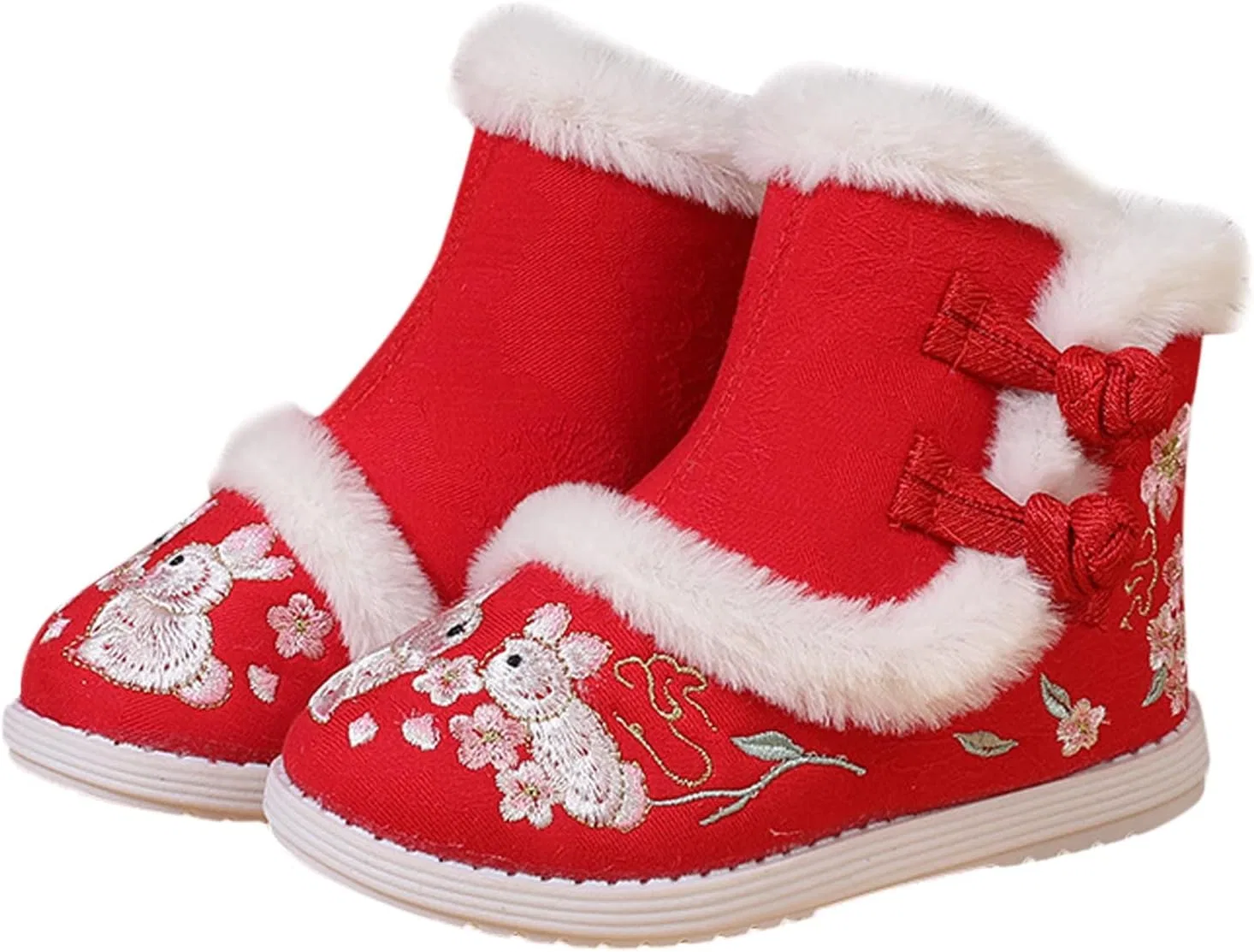 Детские ботинки для мальчиков с вышивкой Hanfu Shoes, Red — фото 3