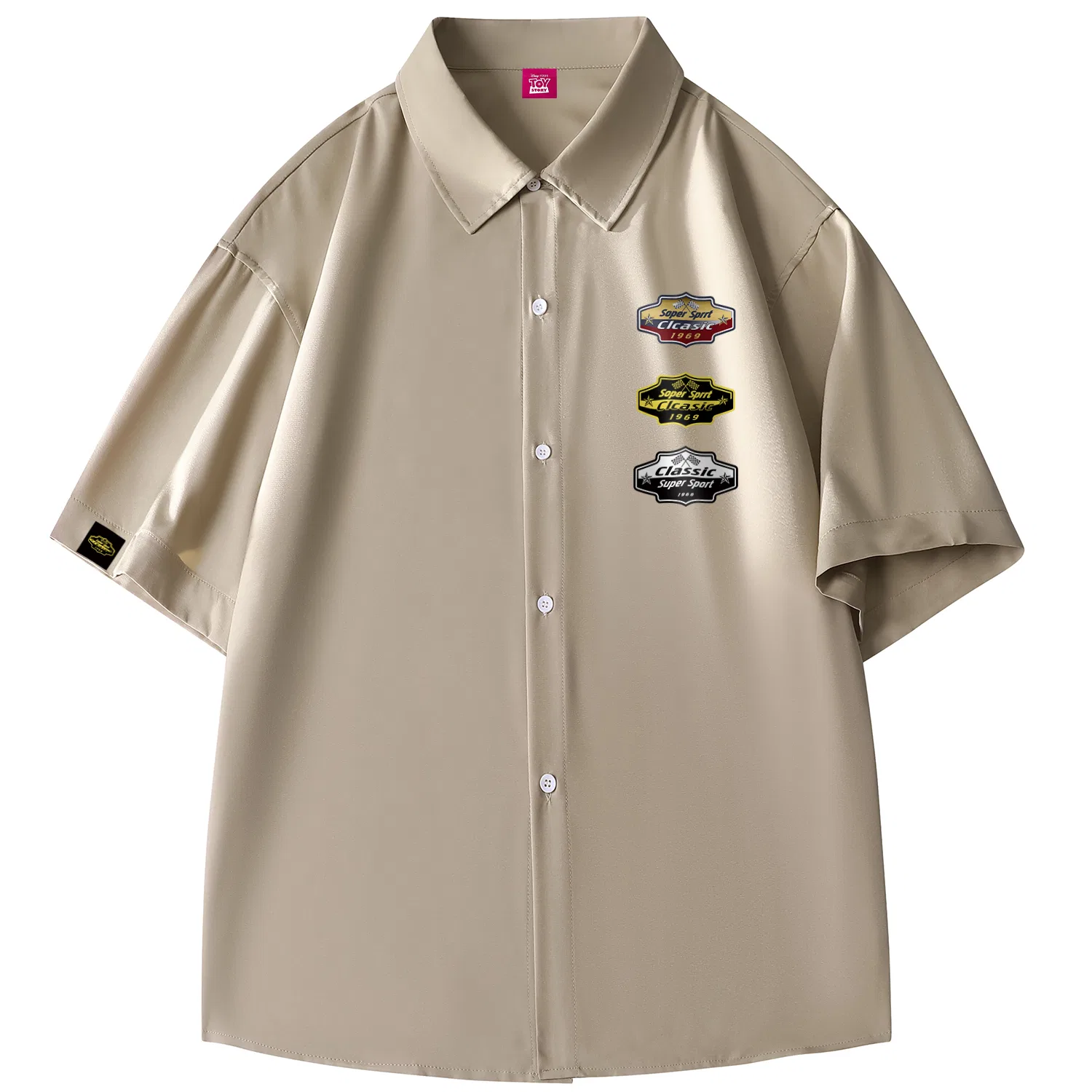 Детская рубашка с принтом Disney Unisex Lapel Thin Shirt, Khaki