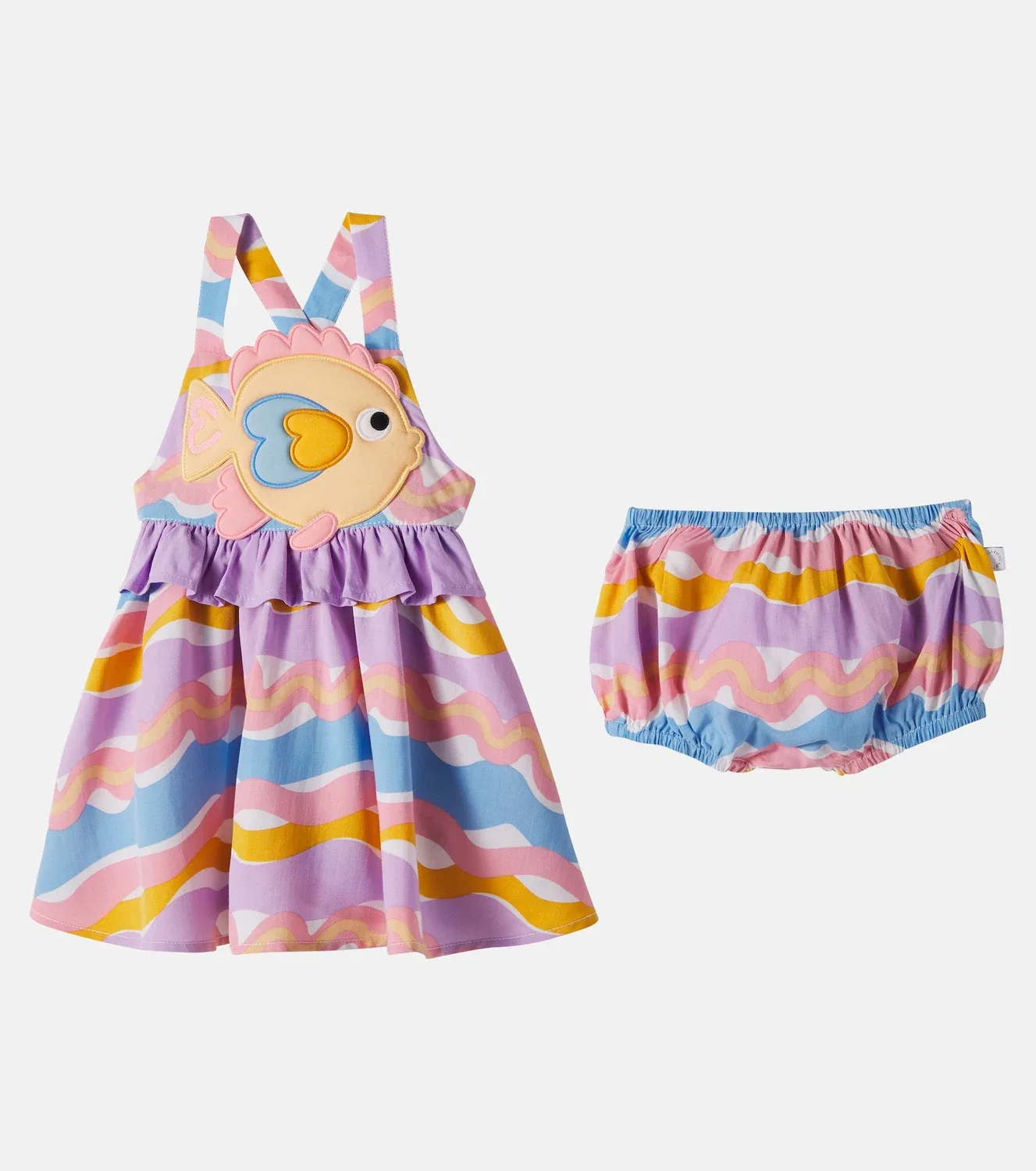 Комплект платья с принтом и панталон Stella Mccartney Kids, мультиколор — фото 4