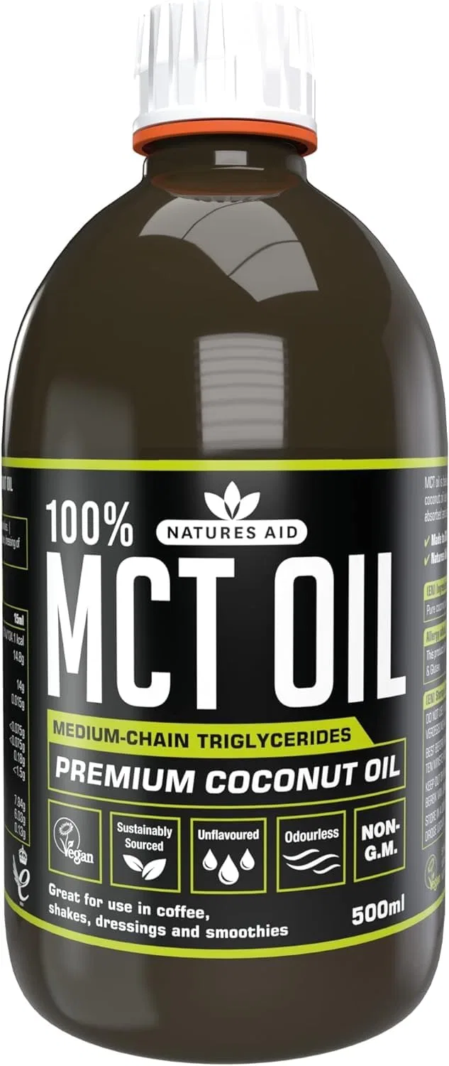 Масло MCT Natures Aid Premium Coconut Oil 1000 мл — фото 3