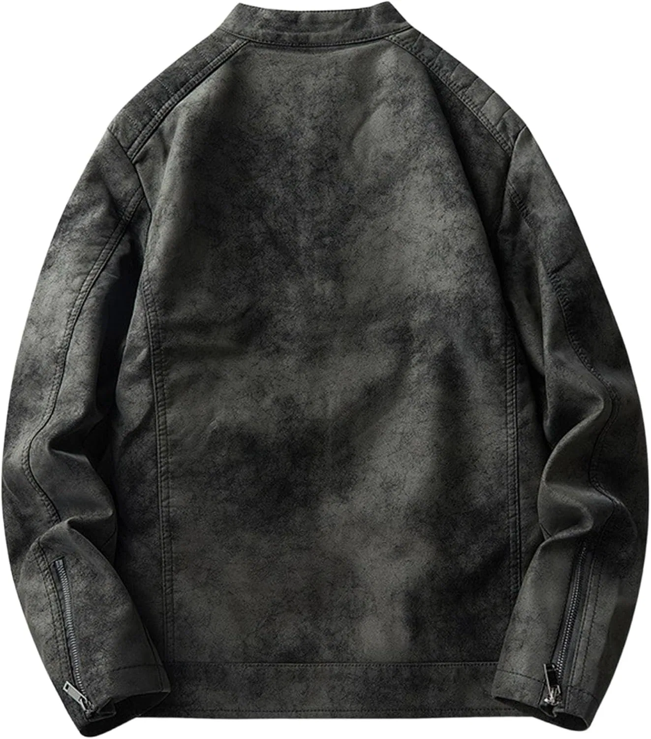 Мужская куртка-бомбер из искусственной замши, Vintage Varsity, чёрный — фото 4